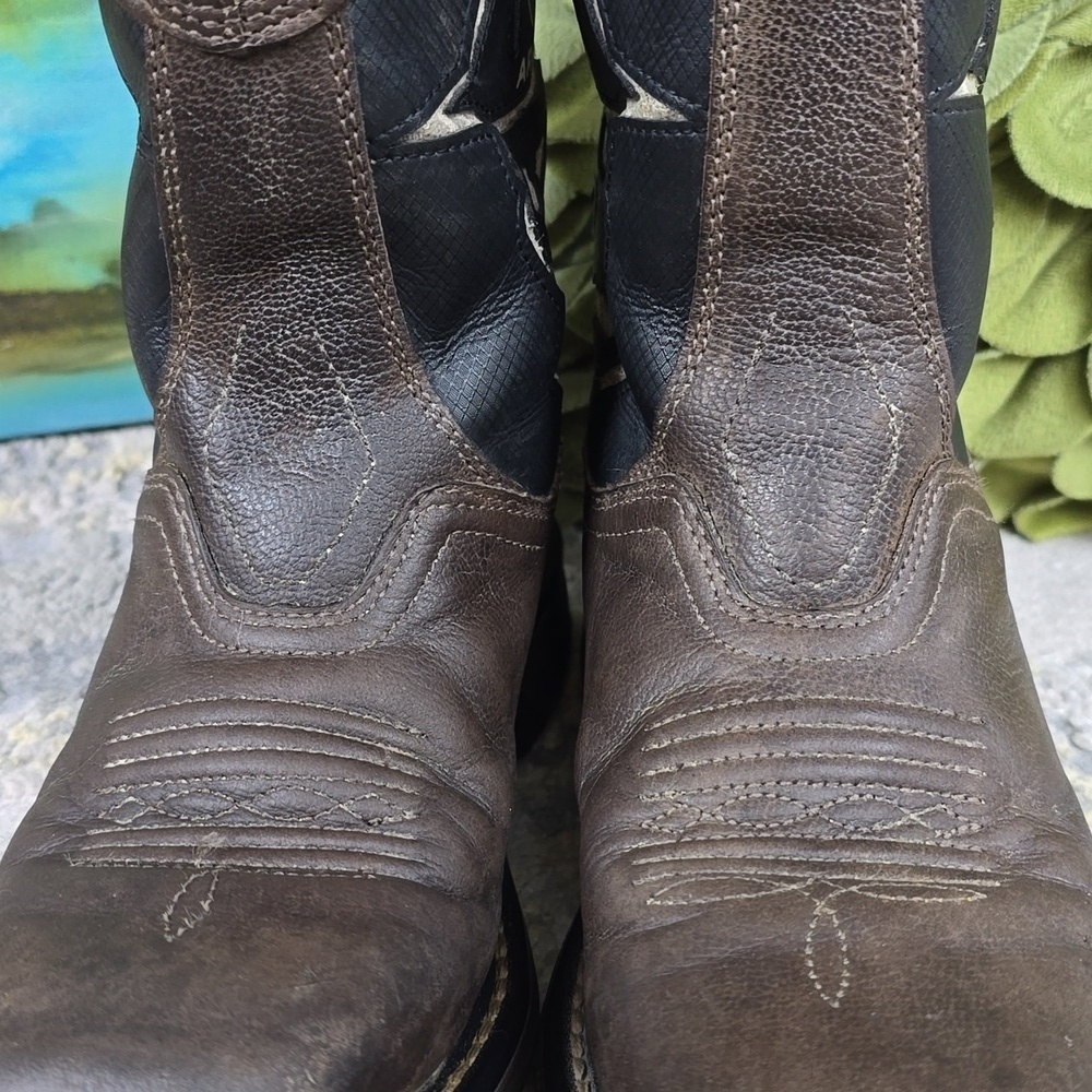 Ariat Boots Youth Sz 2 Workhog XT Vented Bold Wiggle Room Leather - Picture 5 of 16